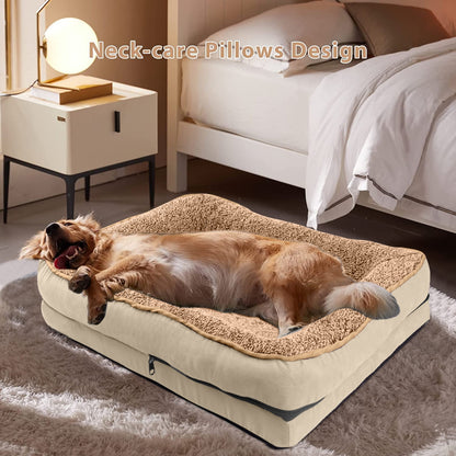Ultimate Comfort Orthopedic Dog Bed - Supportive Sofa-Style Pet Bed with Washable Cover and Non-Slip Bottom for Small to Extra Large Dogs