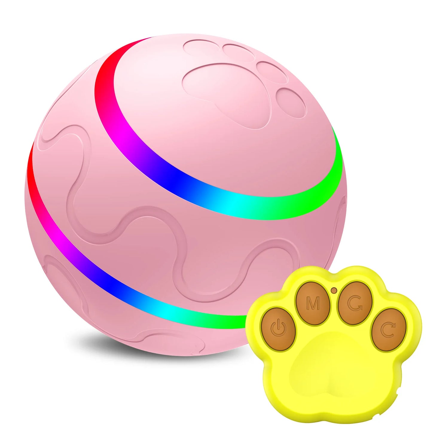 Engaging Smart Interactive Dog Ball - Remote Control, Flashing, Waterproof Toy for Active Chewers