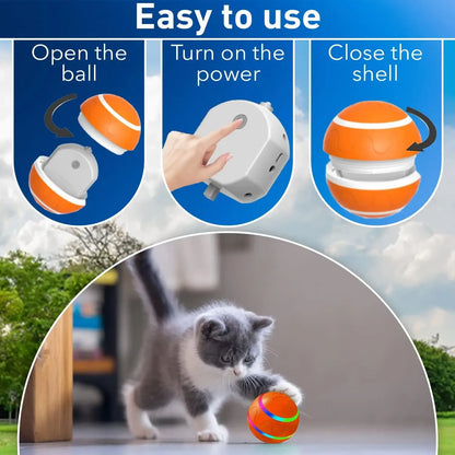 Engaging Smart Interactive Dog Ball - Remote Control, Flashing, Waterproof Toy for Active Chewers