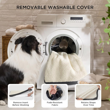 Bedsure Extra Large Orthopedic Dog Bed - Plush Sherpa Fleece with Washable Cover for Ultimate Comfort and Support for Dogs Up to 100 lbs