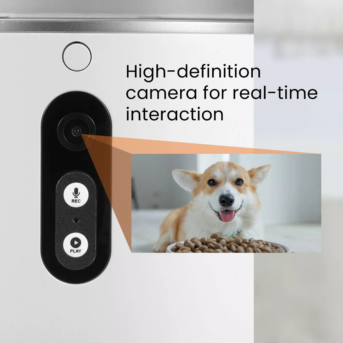 HOM Smart Pet Feeder - Tailored Automatic Feeding Solution for Cats and Dogs with App Control and 4L Capacity