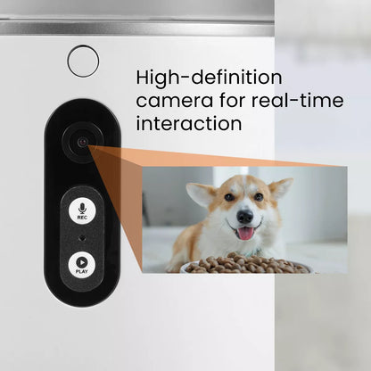 HOM Smart Pet Feeder - Tailored Automatic Feeding Solution for Cats and Dogs with App Control and 4L Capacity