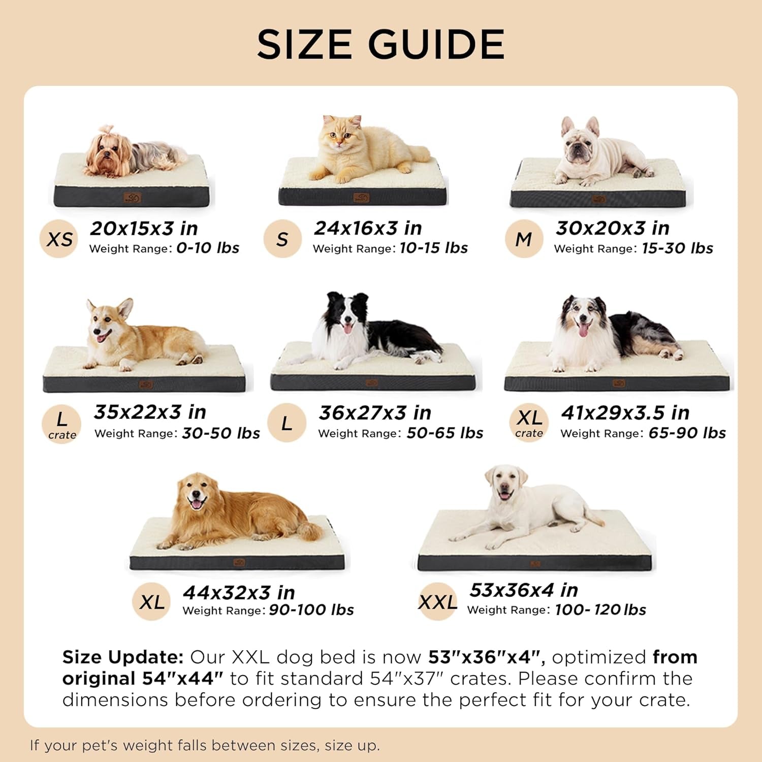 Bedsure Extra Large Orthopedic Dog Bed - Plush Sherpa Fleece with Washable Cover for Ultimate Comfort and Support for Dogs Up to 100 lbs