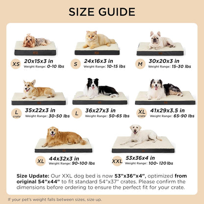 Bedsure Extra Large Orthopedic Dog Bed - Plush Sherpa Fleece with Washable Cover for Ultimate Comfort and Support for Dogs Up to 100 lbs