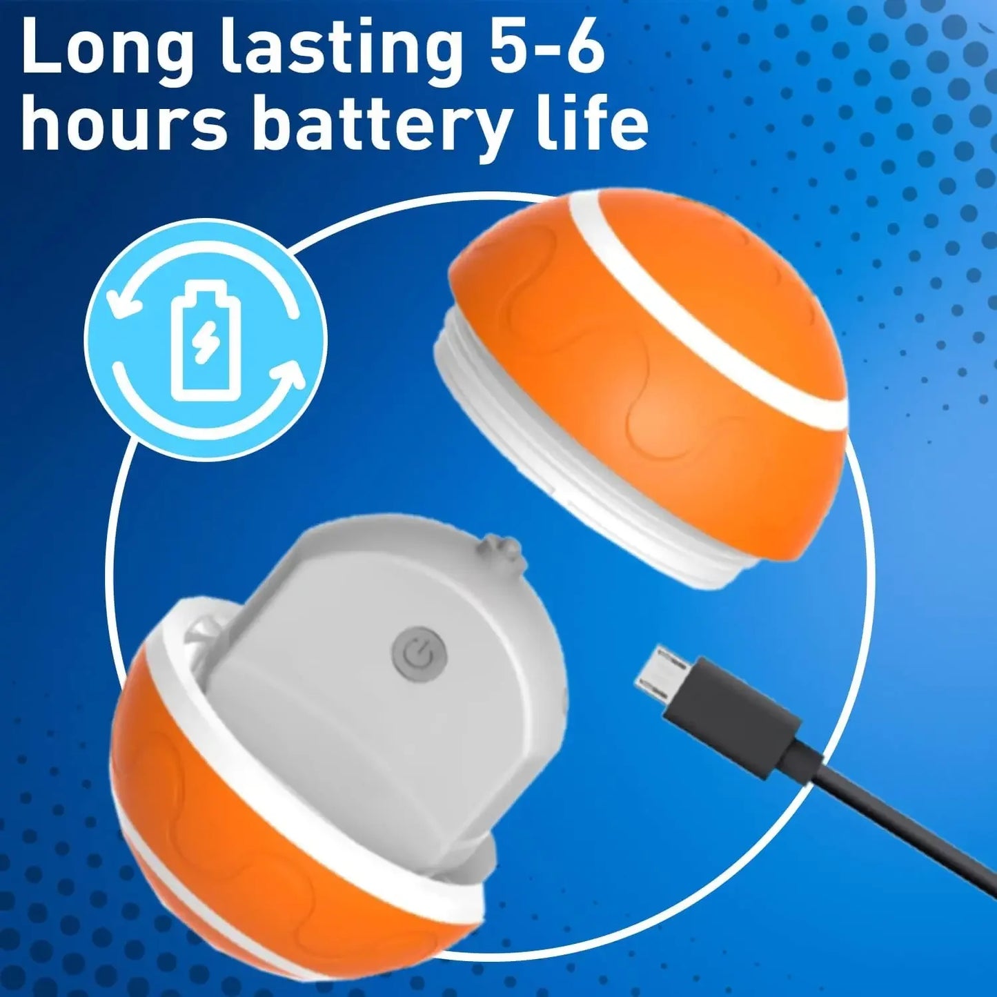 Engaging Smart Interactive Dog Ball - Remote Control, Flashing, Waterproof Toy for Active Chewers