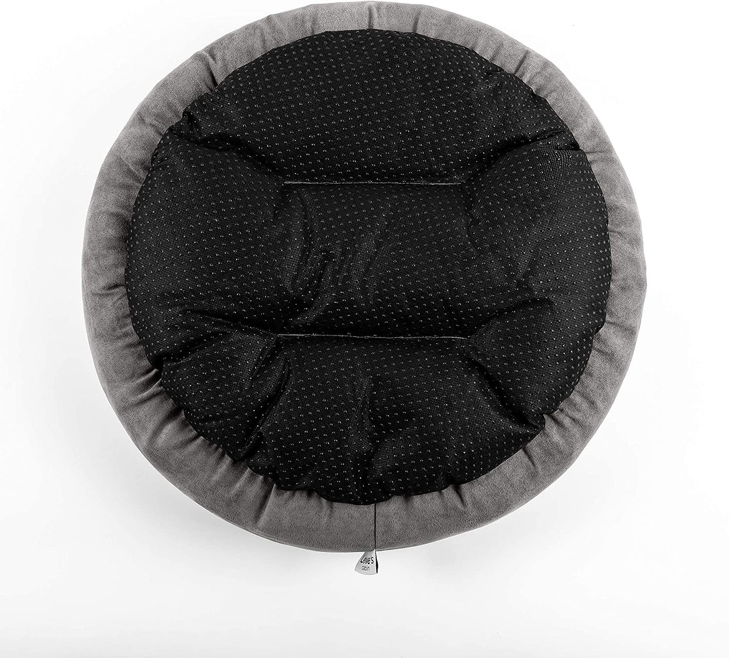 Indulge Your Pet with the Cozy Round Donut Cushion Bed - 20-Inch Soft, Anti-Slip & Water-Resistant Luxury for Cats and Small Dogs in Stylish Grey