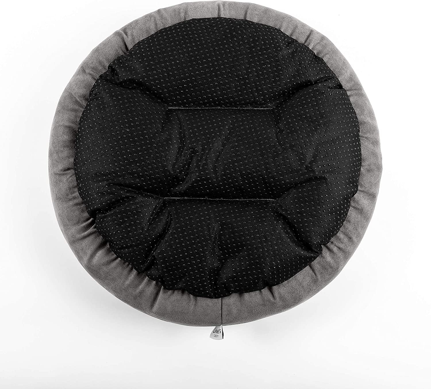 Indulge Your Pet with the Cozy Round Donut Cushion Bed - 20-Inch Soft, Anti-Slip & Water-Resistant Luxury for Cats and Small Dogs in Stylish Grey