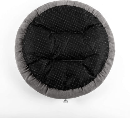 Indulge Your Pet with the Cozy Round Donut Cushion Bed - 20-Inch Soft, Anti-Slip & Water-Resistant Luxury for Cats and Small Dogs in Stylish Grey