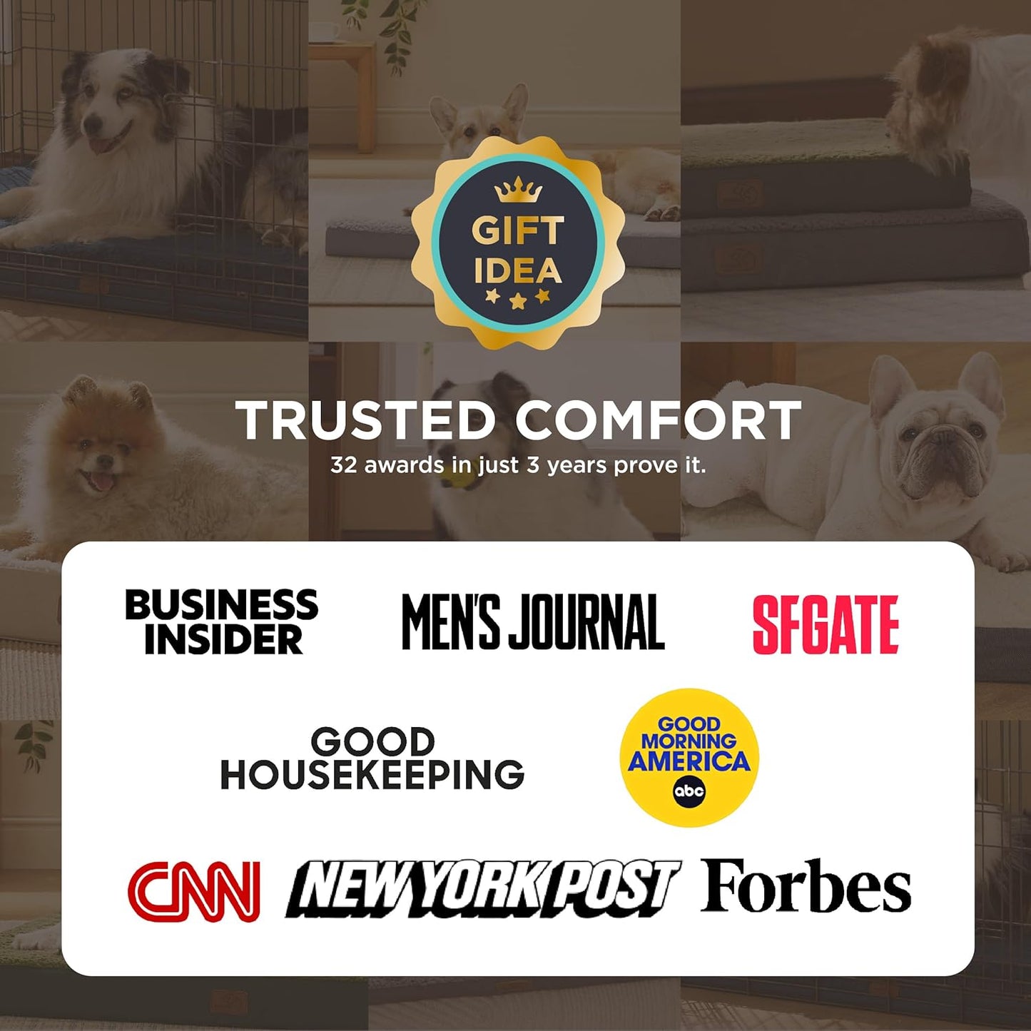 Bedsure Extra Large Orthopedic Dog Bed - Plush Sherpa Fleece with Washable Cover for Ultimate Comfort and Support for Dogs Up to 100 lbs