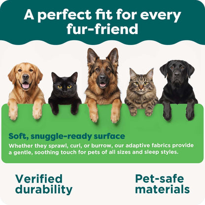 Luxurious Orthopedic Dog Bed for Large Dogs - Removable Bolsters & Washable Cover - Perfect for Pups Up to 95 lbs in Woodsmoke