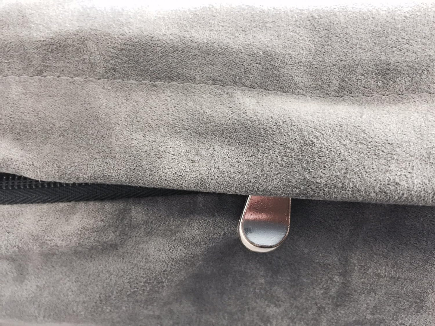 Luxurious Orthopedic Dog Bed with Premium Memory Foam – Waterproof, Washable Microsuede Cover in Gray – Perfect for Medium to Large Breeds (41"x27"x4")