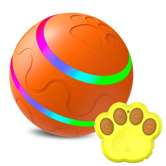 Engaging Smart Interactive Dog Ball - Remote Control, Flashing, Waterproof Toy for Active Chewers