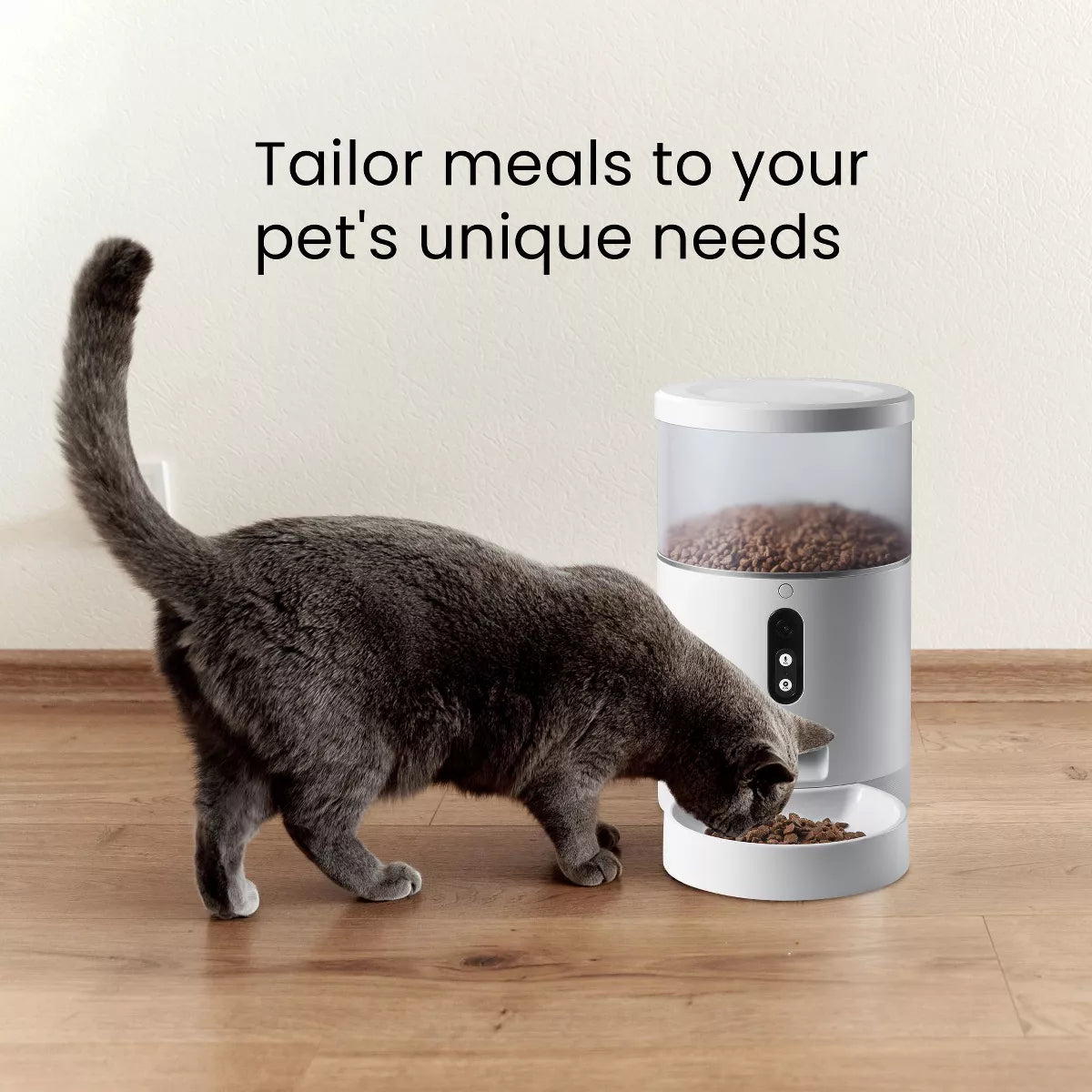 HOM Smart Pet Feeder - Tailored Automatic Feeding Solution for Cats and Dogs with App Control and 4L Capacity
