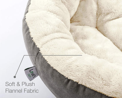 Indulge Your Pet with the Cozy Round Donut Cushion Bed - 20-Inch Soft, Anti-Slip & Water-Resistant Luxury for Cats and Small Dogs in Stylish Grey