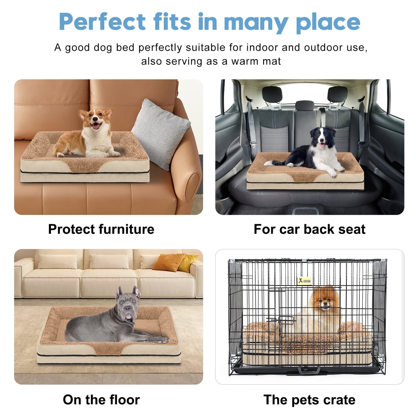 Ultimate Comfort Orthopedic Dog Bed - Supportive Sofa-Style Pet Bed with Washable Cover and Non-Slip Bottom for Small to Extra Large Dogs